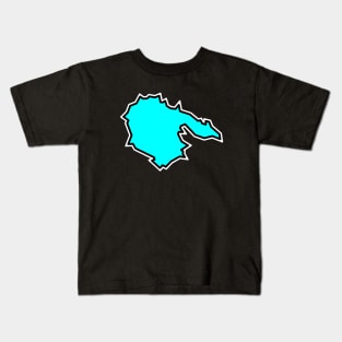 Hornby Island Simple Silhouette - Turquoise Blue Souvenir - Hornby Island Kids T-Shirt